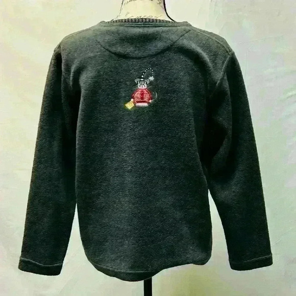 AVALON Womens Cat & Mouse Christmas Sweater Sz
M Gray - Picture 4 of 12
